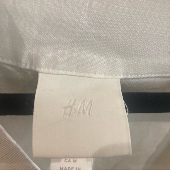 H&M Sz M 100% Lyocell V-Neck Front Pleat Short Sleeve Beach Cover Up Kaftan NEW - Picture 12 of 16